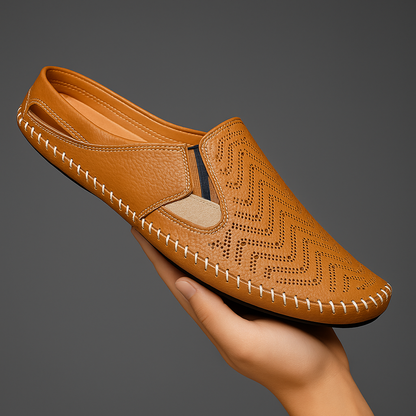 Le Flaneur Navy Cut-Out Loafer