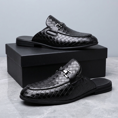 Marchetti Woven Backless Loafers