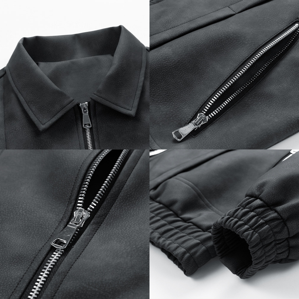 Vintage-Washed Suede Jacket