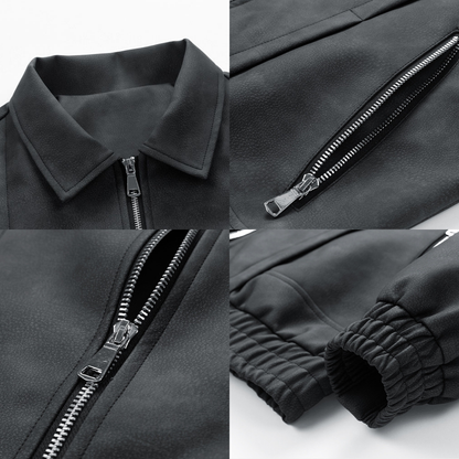 Vintage-Washed Suede Jacket