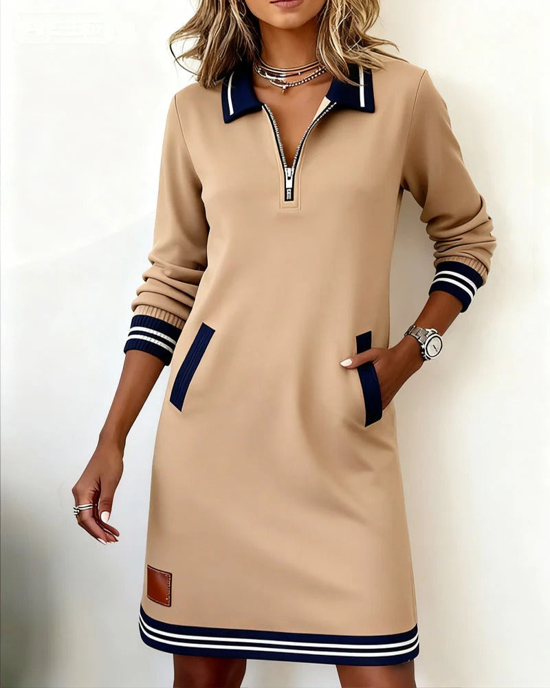 Henley Club Zip Dress