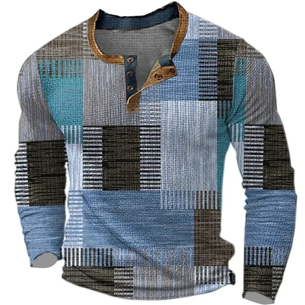Valdecourt Patchwork Thermal Henley