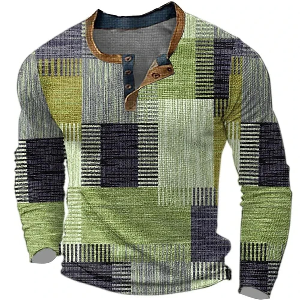 Valdecourt Patchwork Thermal Henley