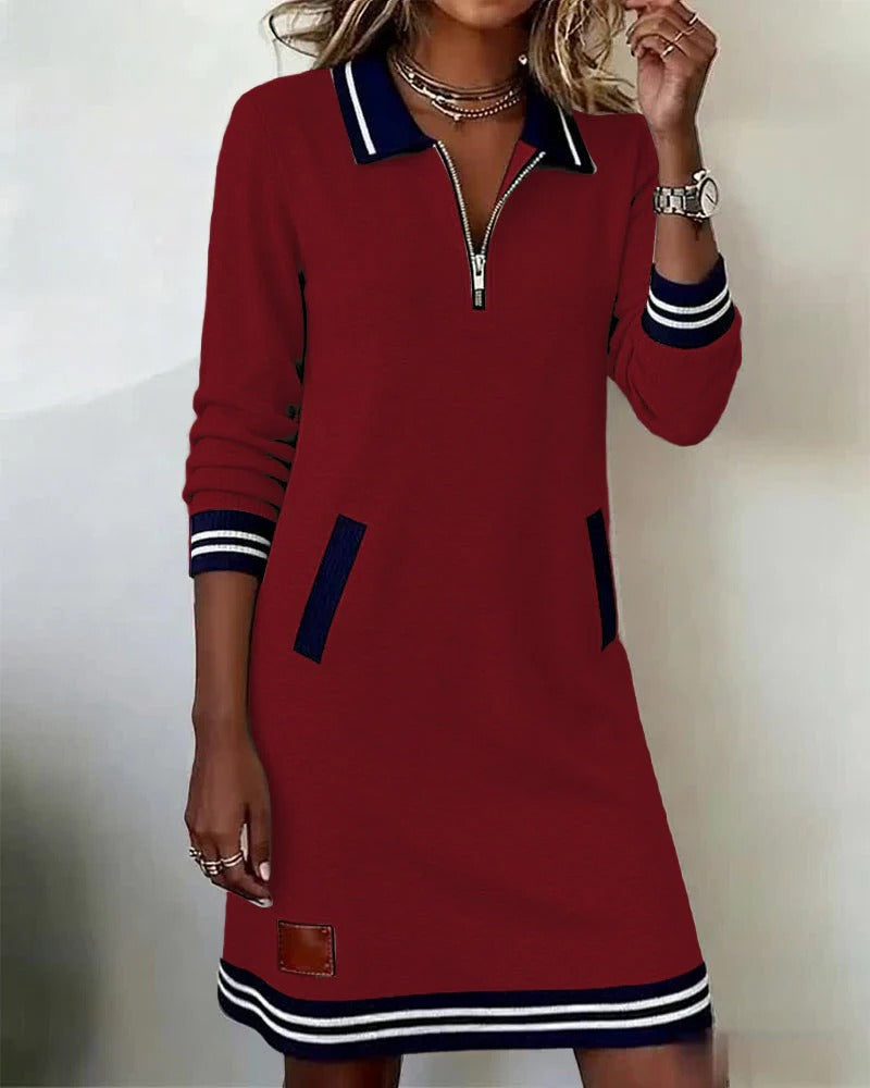 Henley Club Zip Dress