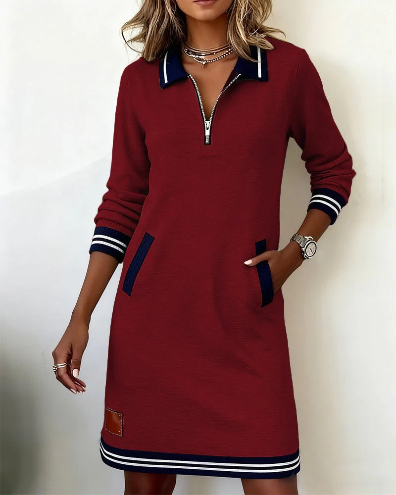 Henley Club Zip Dress