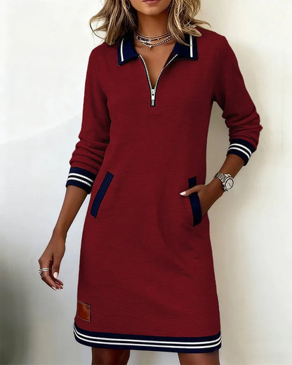 Henley Club Zip Dress