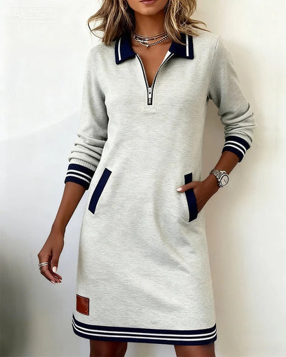 Henley Club Zip Dress