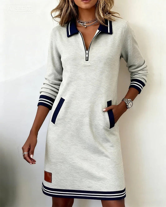 Henley Club Zip Dress