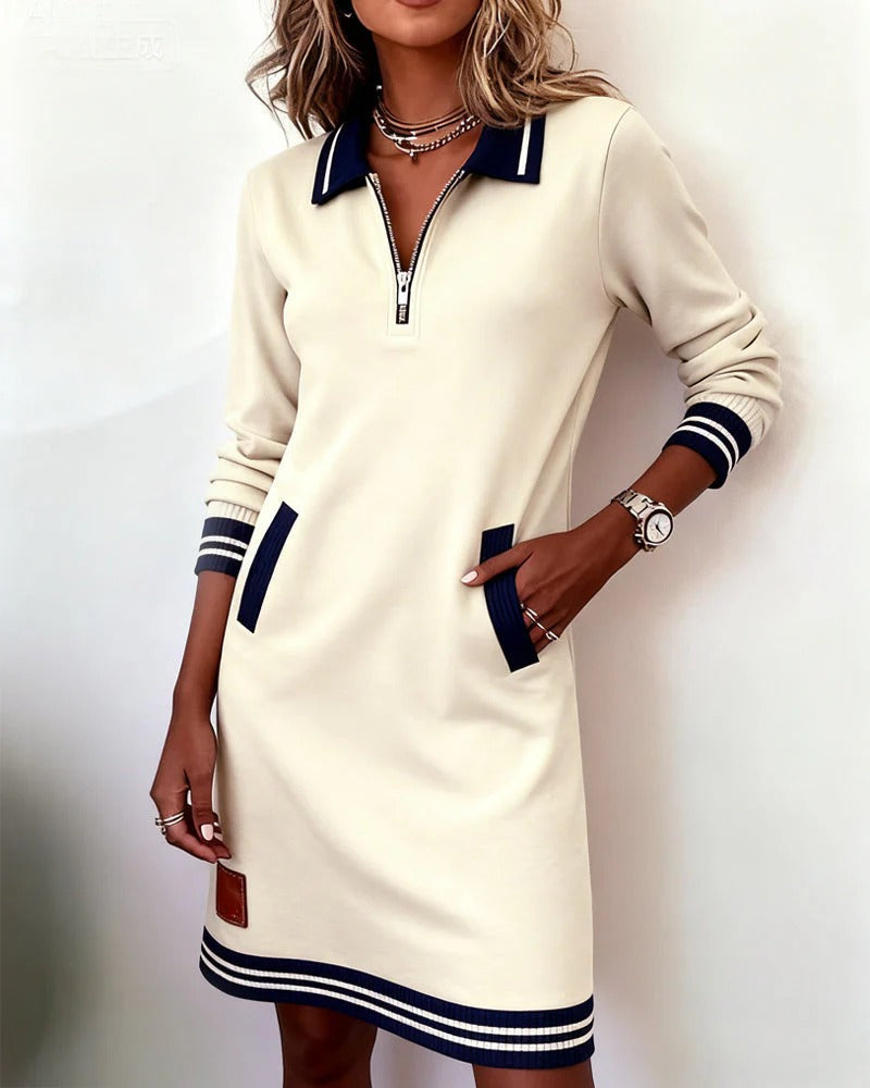Henley Club Zip Dress