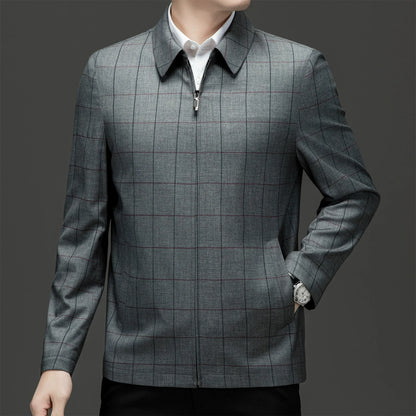 Architectural Check Collar Jacket