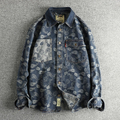 Bandana Bloc Denim Shirt