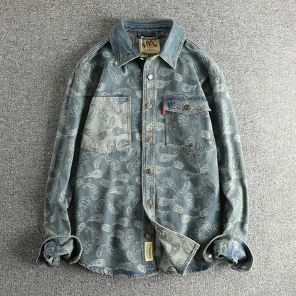 Bandana Bloc Denim Shirt