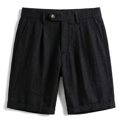Tourbe Pleated Turn-Up Tailored Shorts
