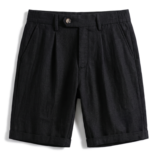Tourbe Pleated Turn-Up Tailored Shorts