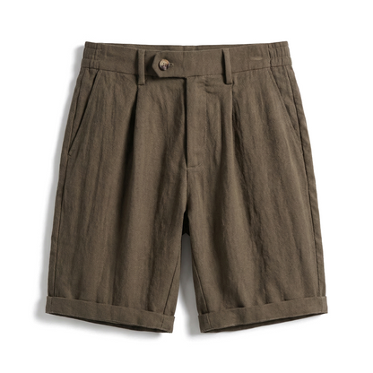Tourbe Pleated Turn-Up Tailored Shorts