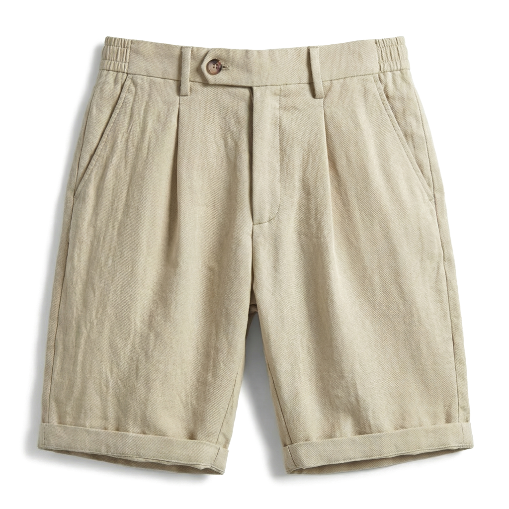 Tourbe Pleated Turn-Up Tailored Shorts