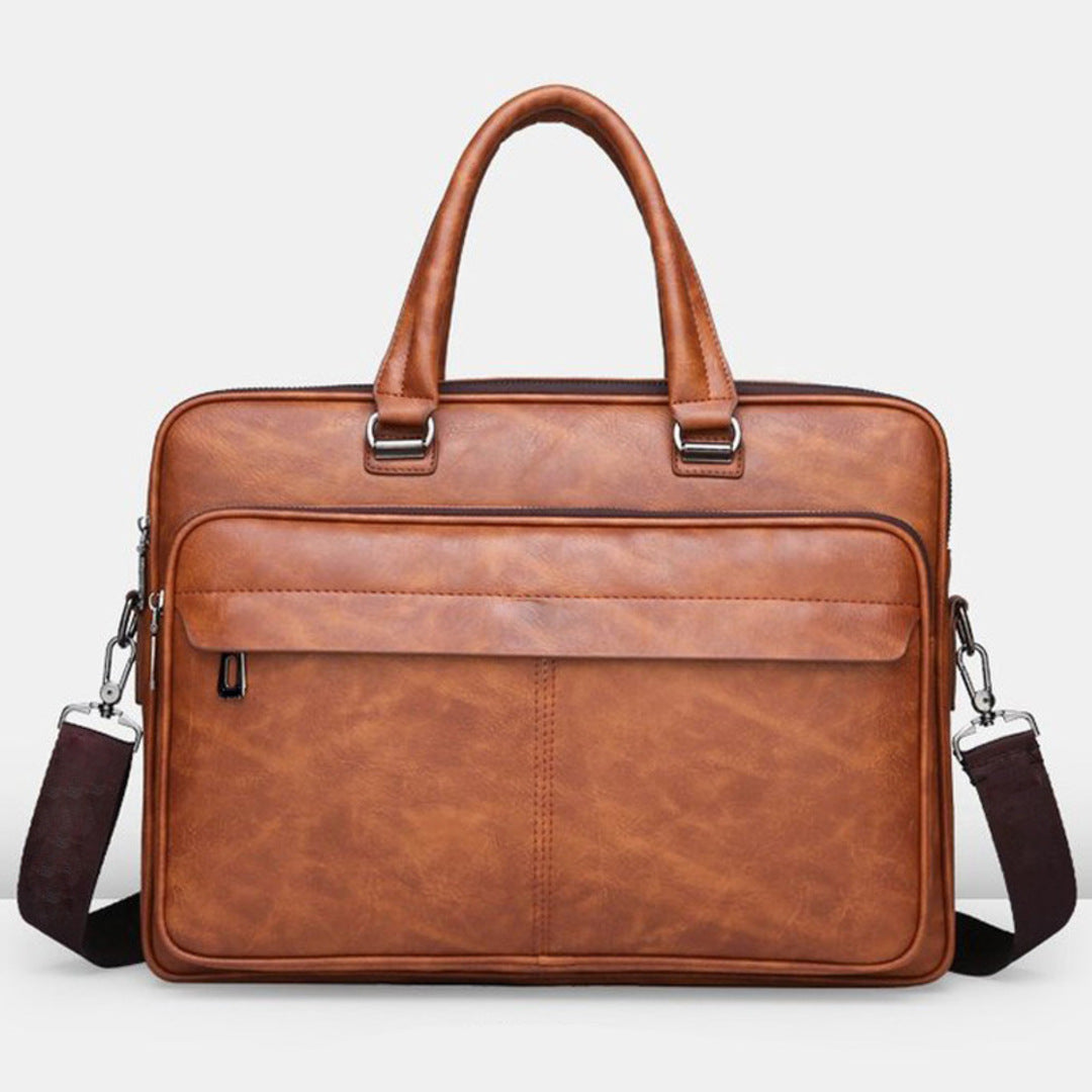 Executive Full-Grain Leather Attaché