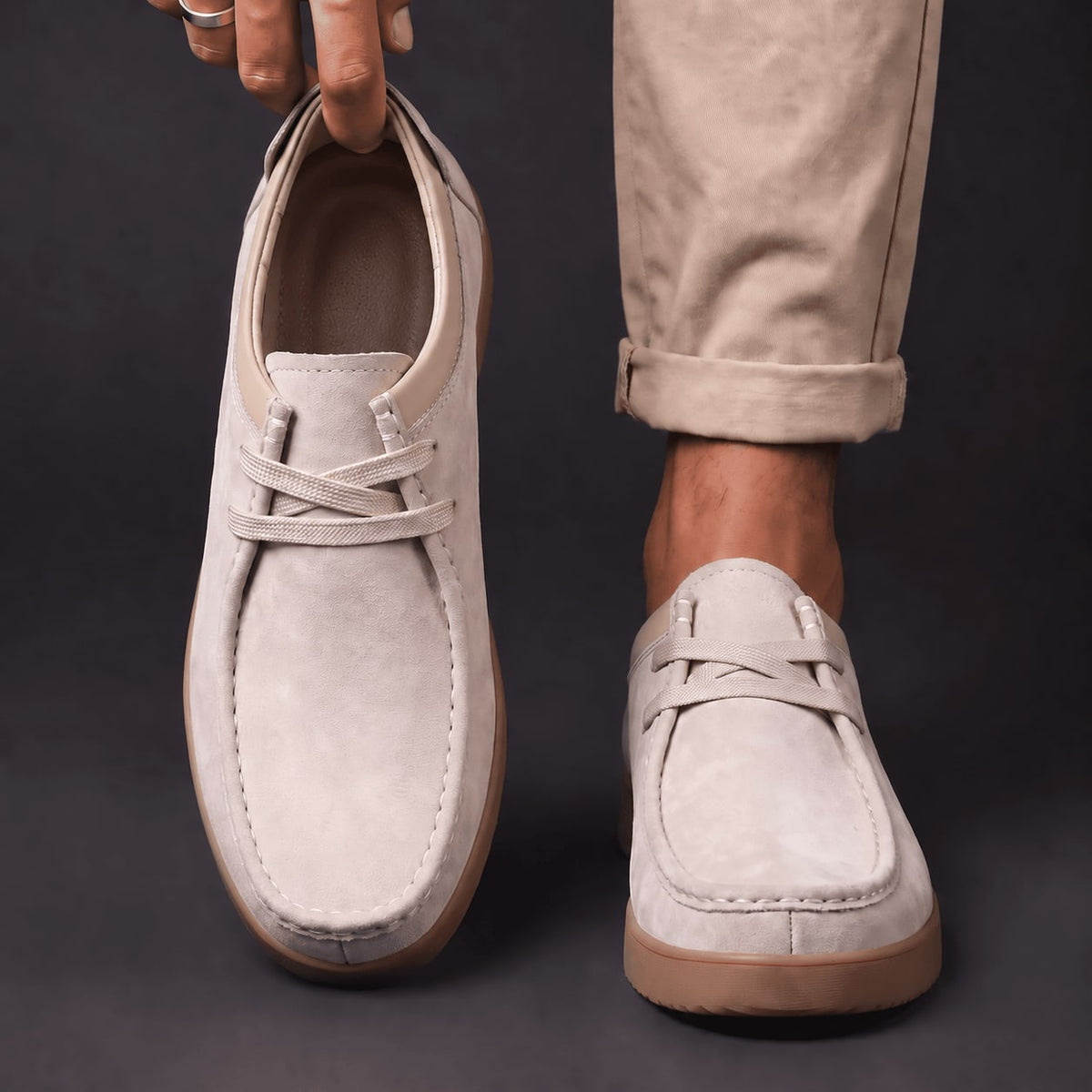 Montclair Hand-Stitched Suede Moc