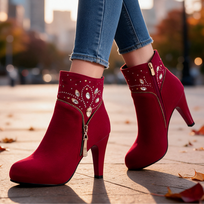 Vermillion Crystal Boots