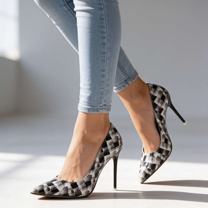 Harlequin Stiletto Heels