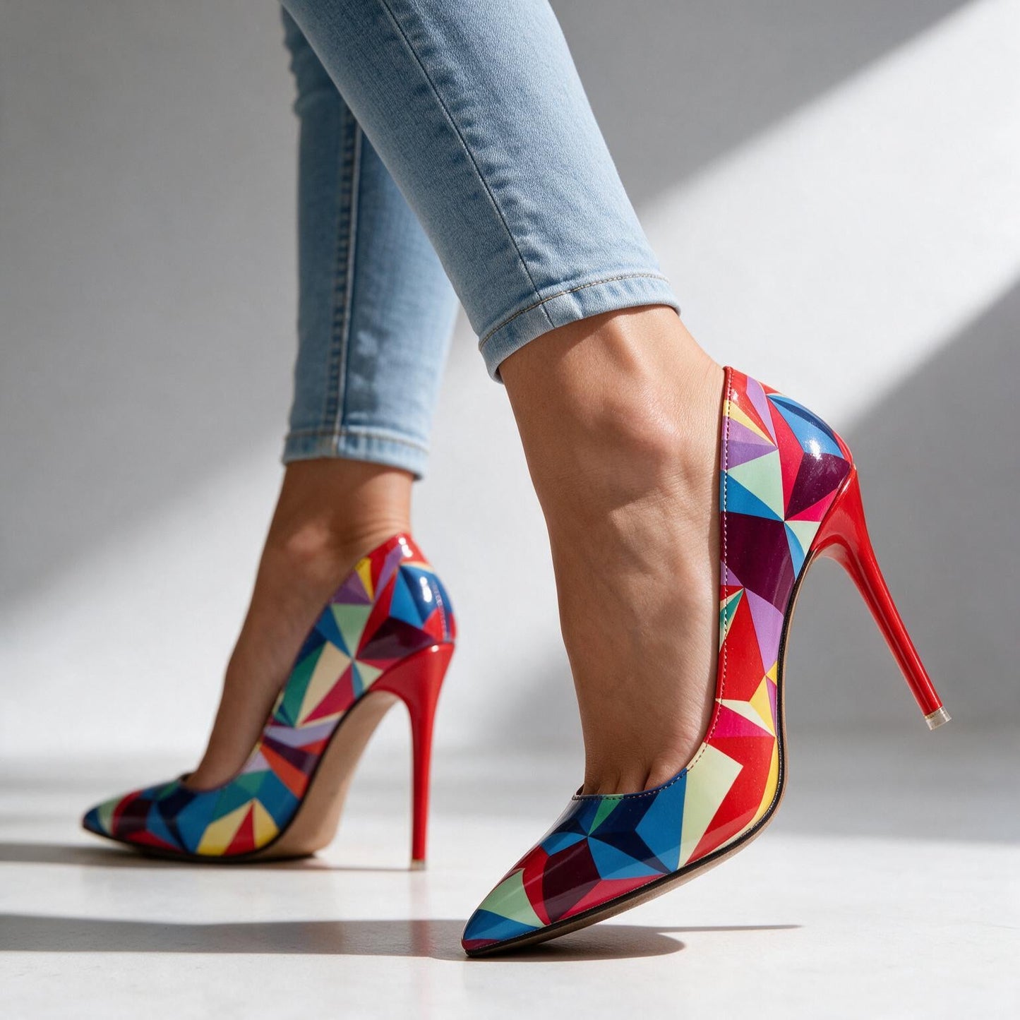 Harlequin Stiletto Heels