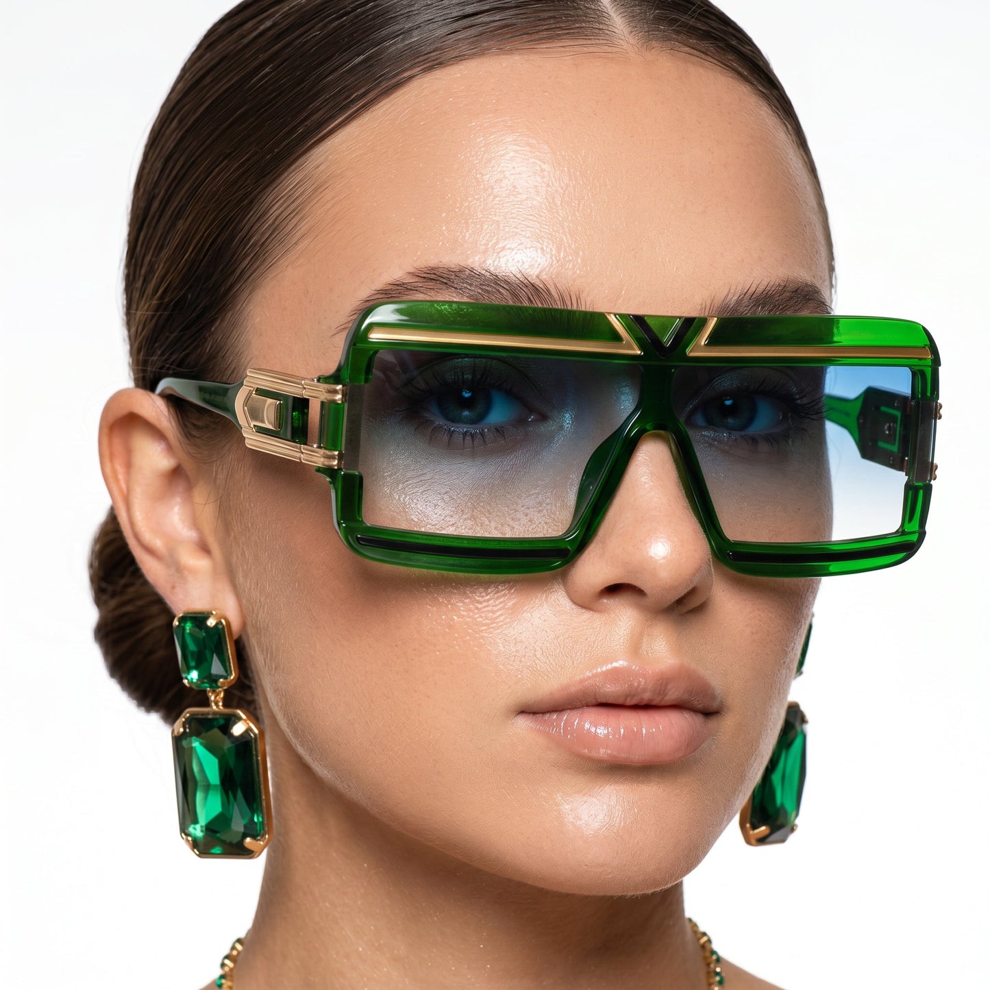 Palazzo Emerald Shield Sunglasses
