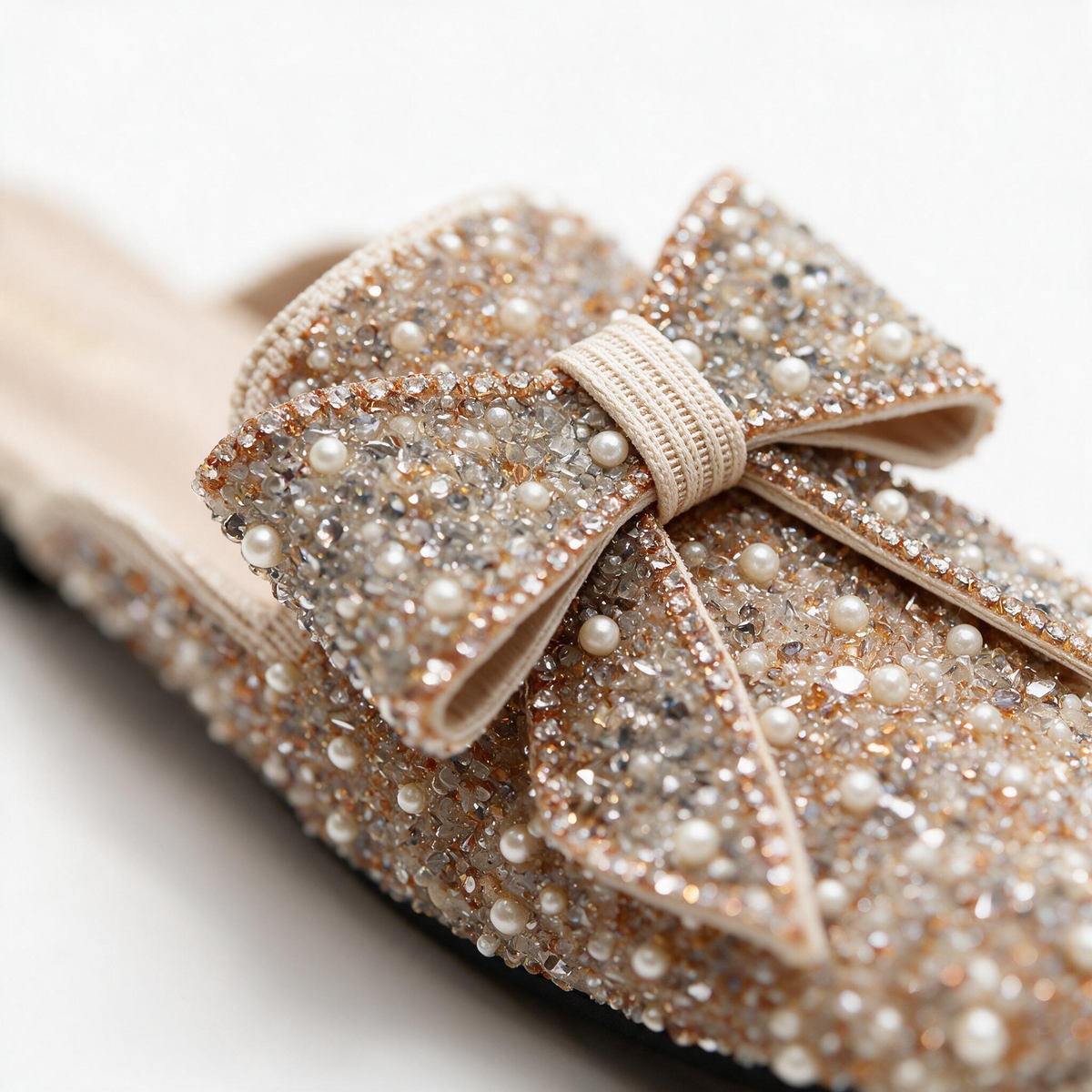 Verena Beaded Bow Mules