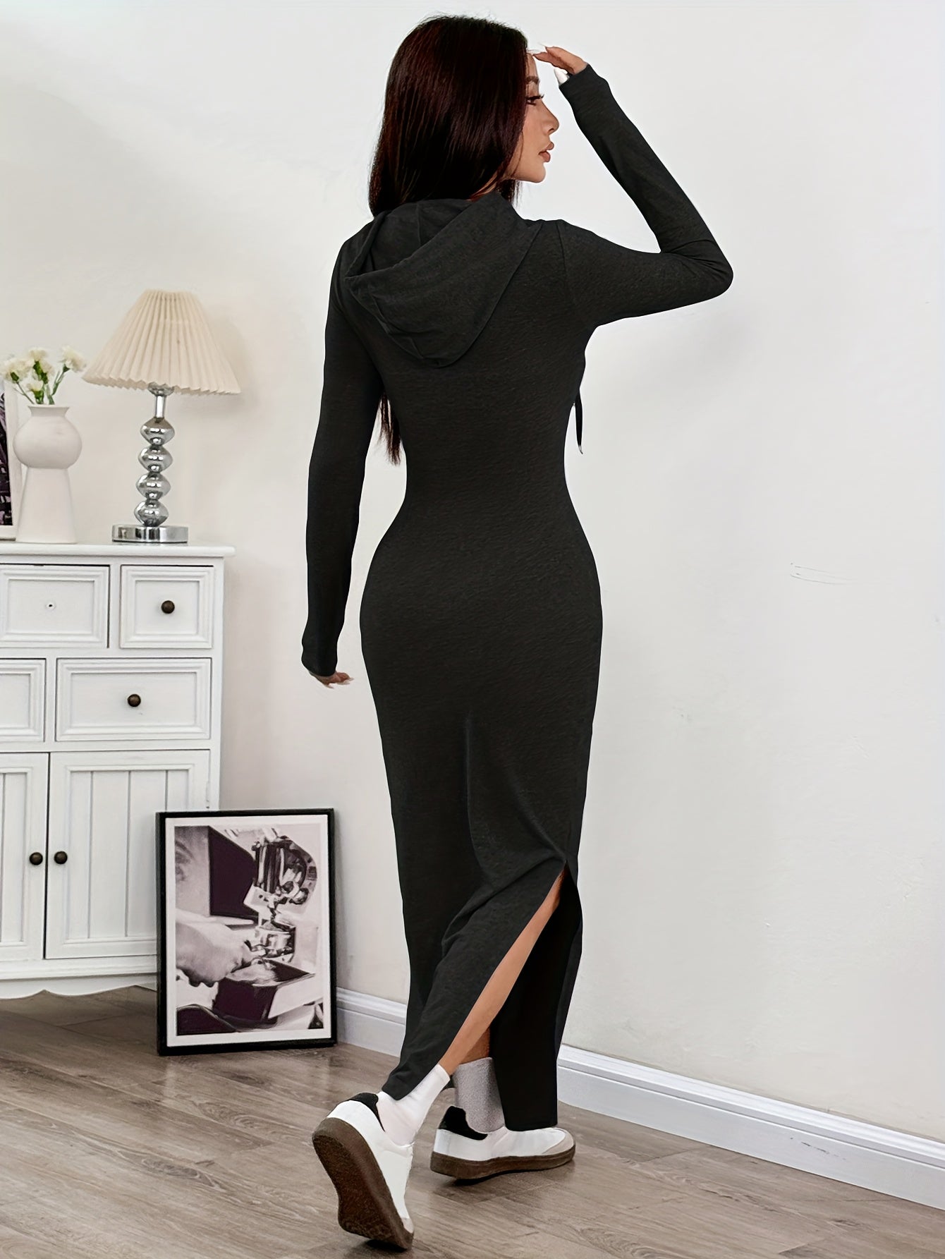 The Silhouette Hooded Maxi Dress