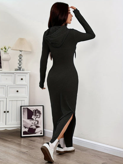 The Silhouette Hooded Maxi Dress