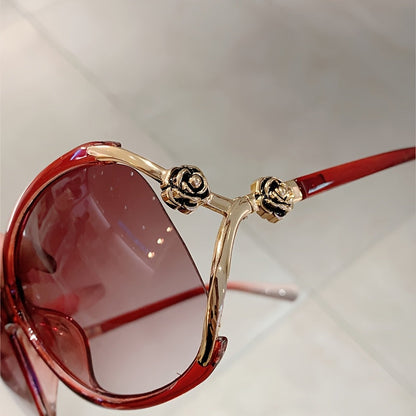 Blooming Rose Temple Gradient Sunglasses