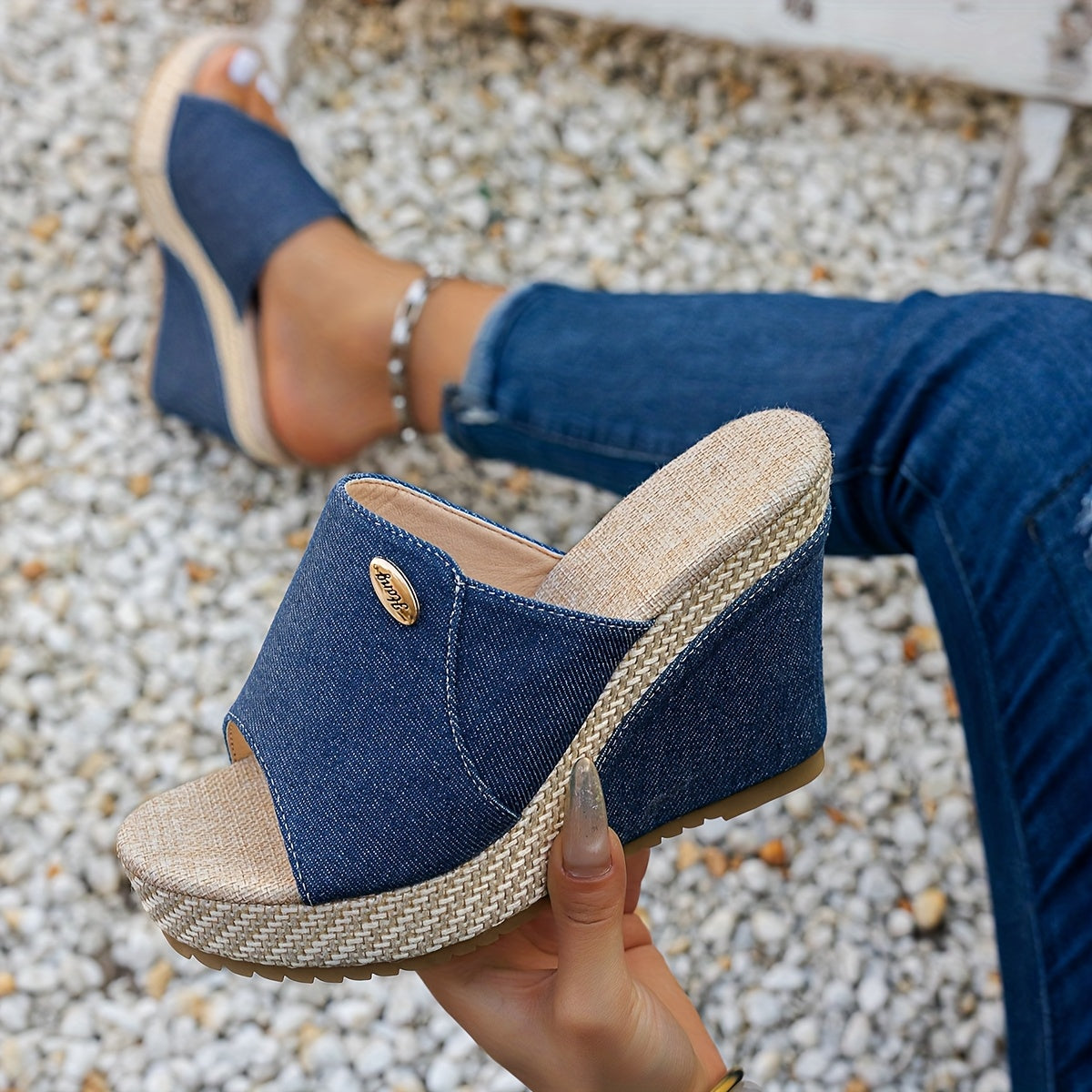 Verlaine Wedge Slide Mules