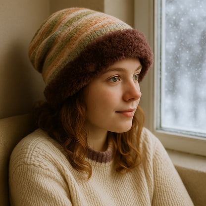 Gradient Fleece-Lined Beanie