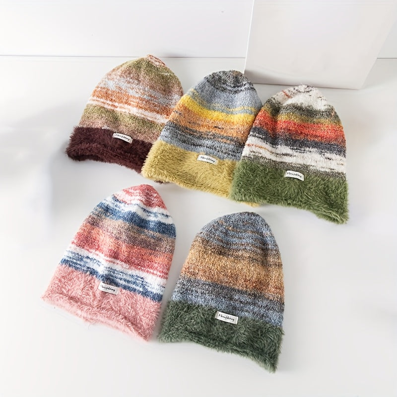 Gradient Fleece-Lined Beanie