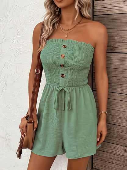 Mykonos Sage Frill-Top Shortsuit
