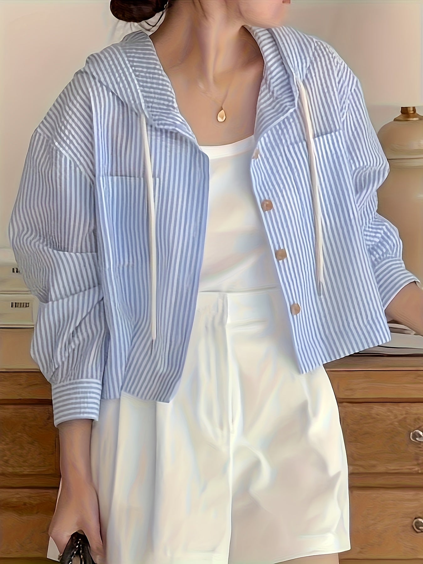 Riviera Stripe Cropped Jacket