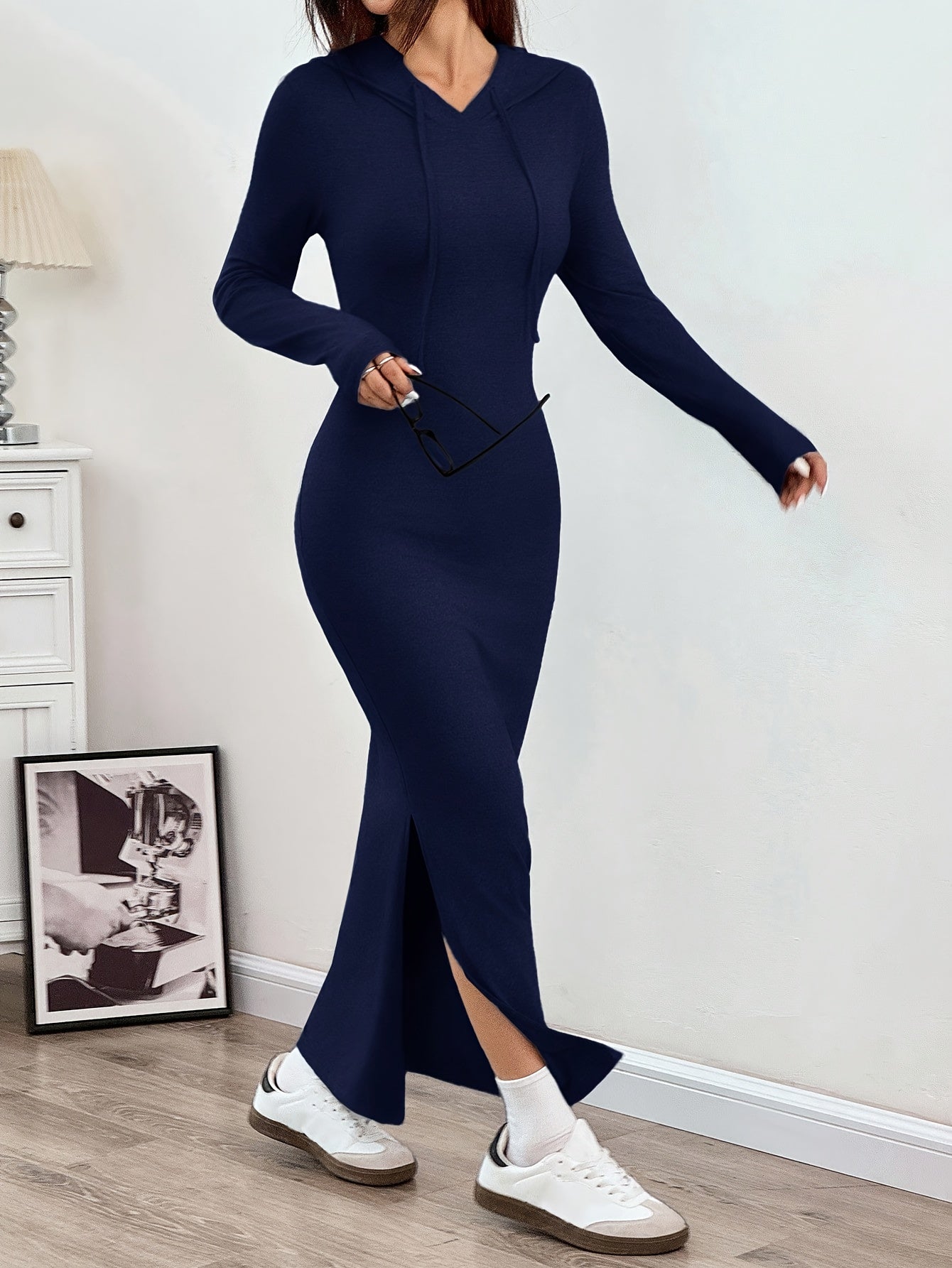 The Silhouette Hooded Maxi Dress