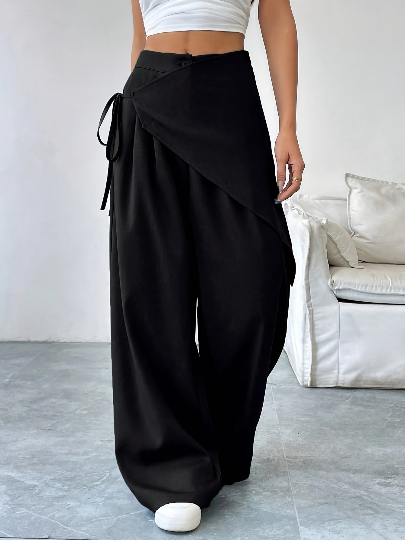 Riviera Asymmetric Wrap Pants