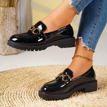 High-Shine Horsebit Chunky Loafer