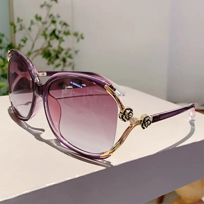 Blooming Rose Temple Gradient Sunglasses
