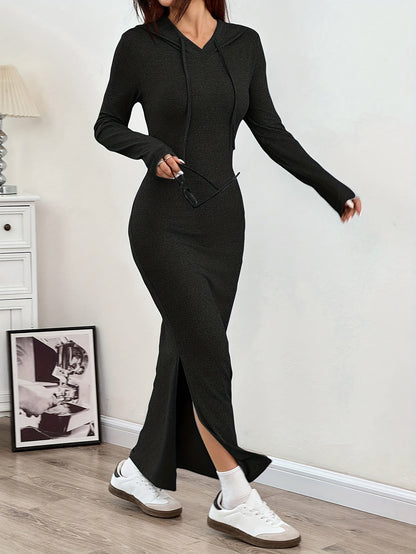 The Silhouette Hooded Maxi Dress