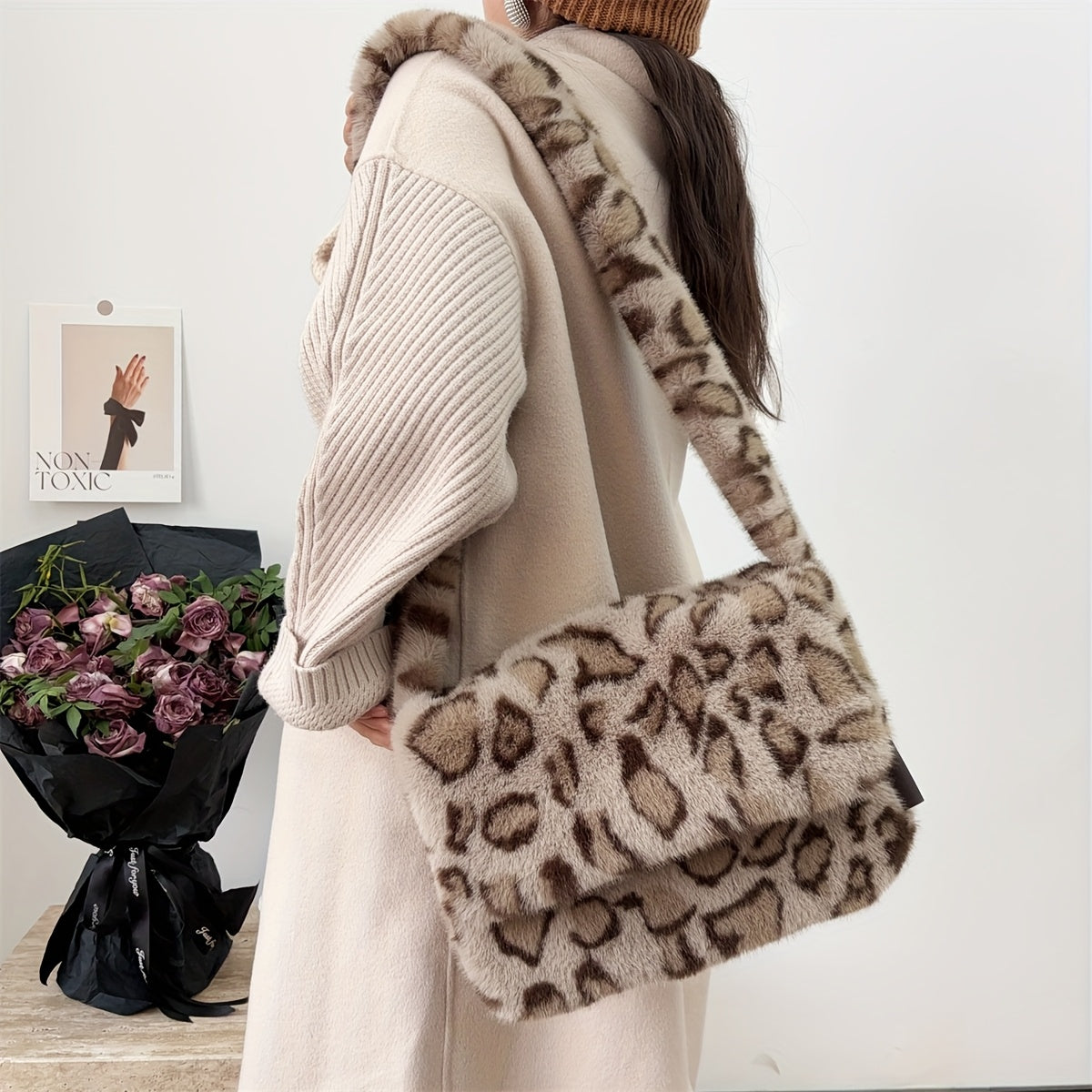 Wildcat Faux Fur Crossbody Bag