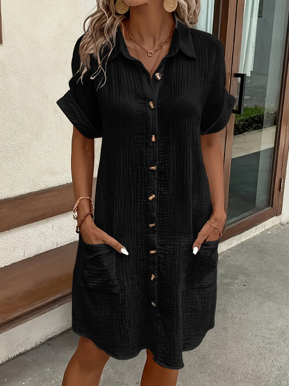 Provence Crinkle Oversized Shirtdress