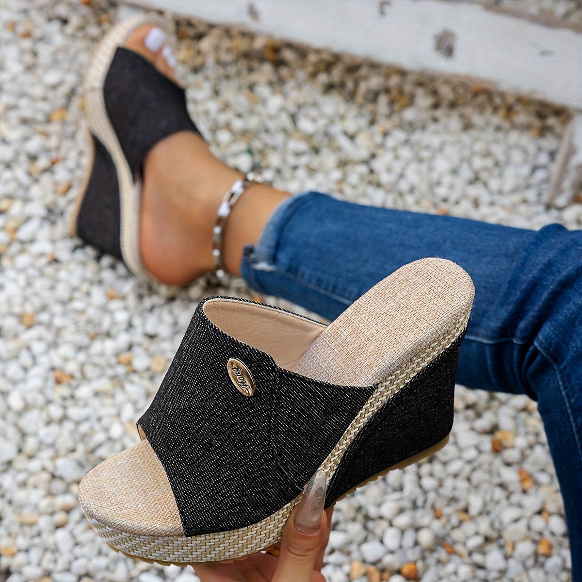 Verlaine Wedge Slide Mules