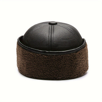 The Arctic Leather Aviator Shearling Cap