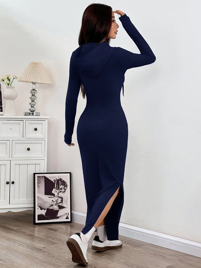 The Silhouette Hooded Maxi Dress