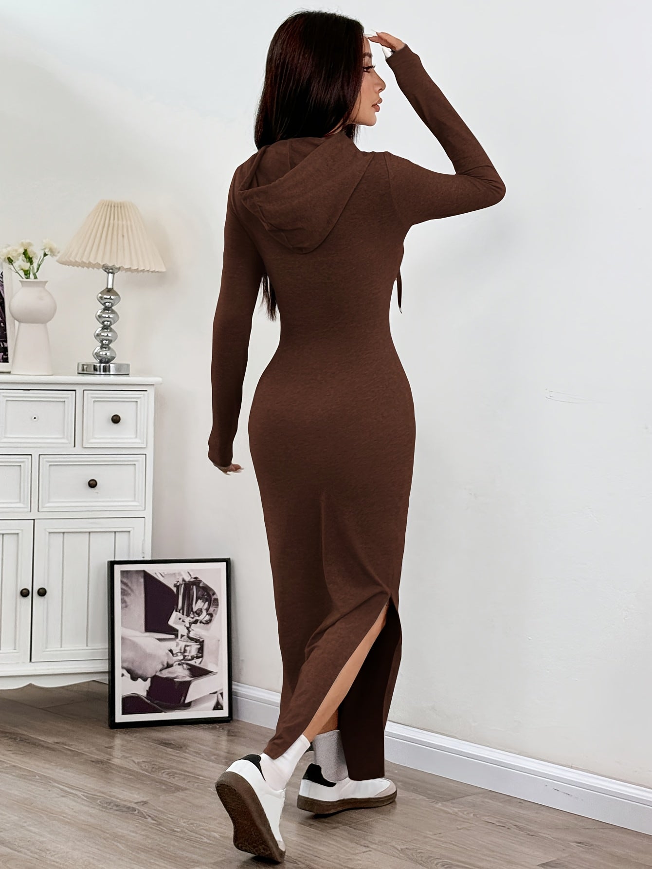 The Silhouette Hooded Maxi Dress
