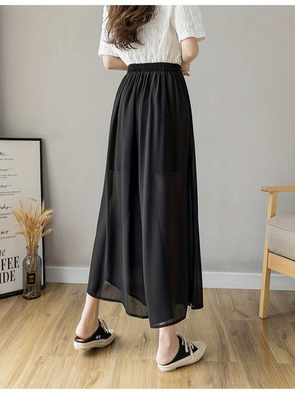 Pleated Wrap Midi Skirt