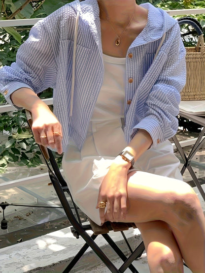 Riviera Stripe Cropped Jacket