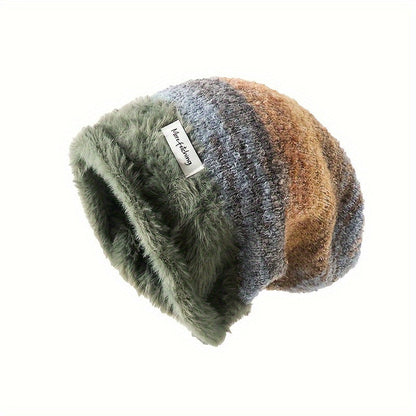 Gradient Fleece-Lined Beanie