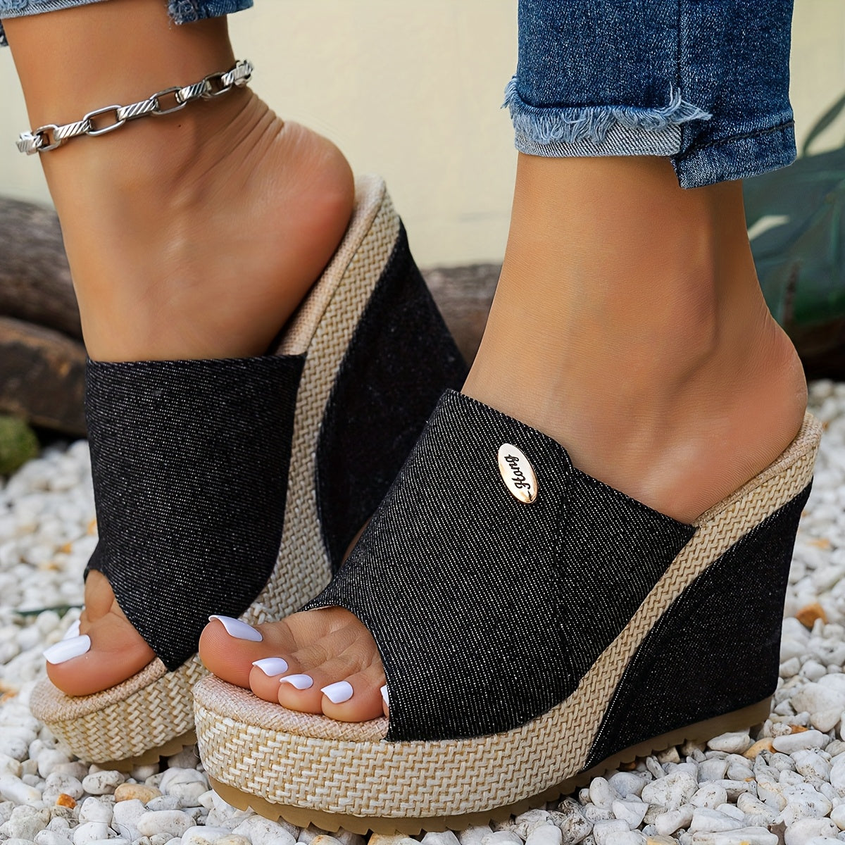 Verlaine Wedge Slide Mules
